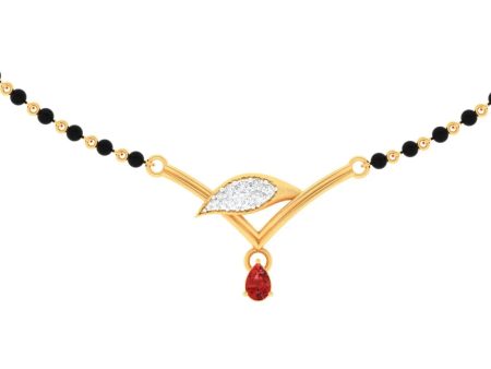 18k Exquisite Gold Mangalsutra With Diamonds From Pc Chandra on Sale