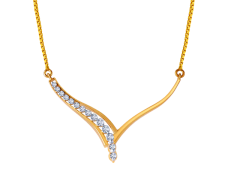 18k Delicate Diamond And Gold Necklace Online Hot Sale