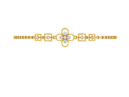 Dazzling Gold Floral Diamond Bracelet Discount