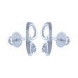 14k (585) White Gold And Diamond Stud Earrings For Women Online Sale