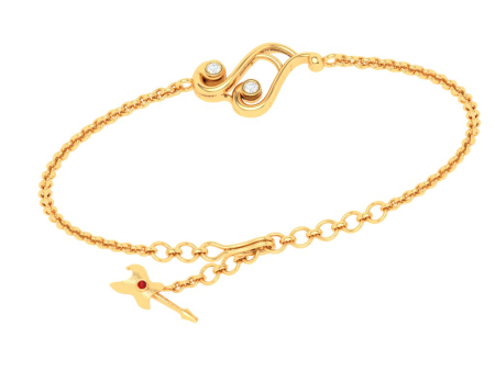 18KT Musical Note Gold Bracelet From Diamond Collection Online Sale