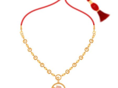 14k Festive Special Gold Necklace Design Online