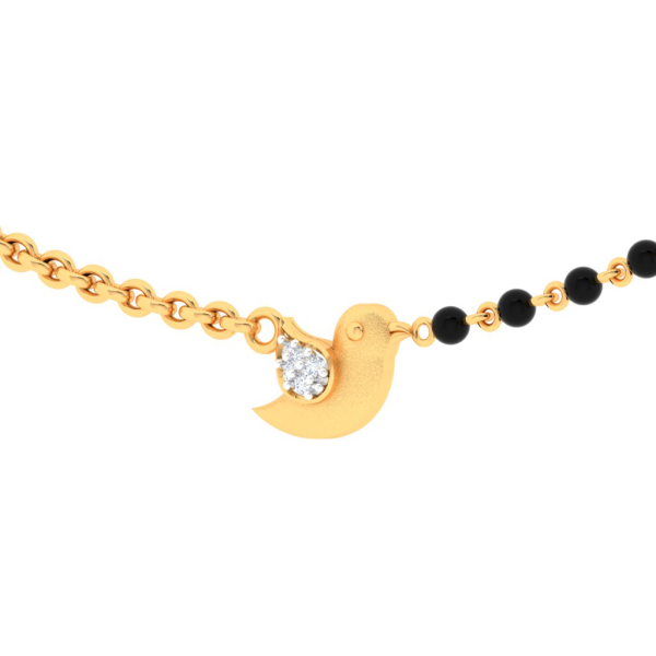 18k Bird Shaped Pc Chandra Diamond Mangalsutra Online now