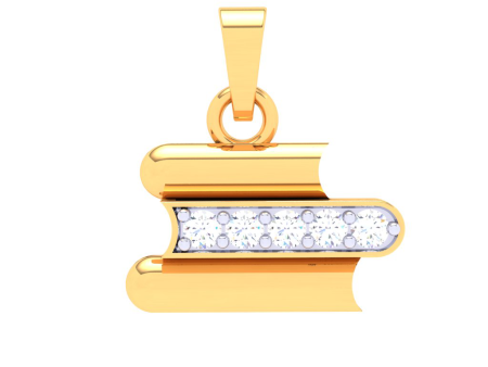 18k Diamond Pendant With A Unique Design Of Books From P.c Chandra Jewellers Supply