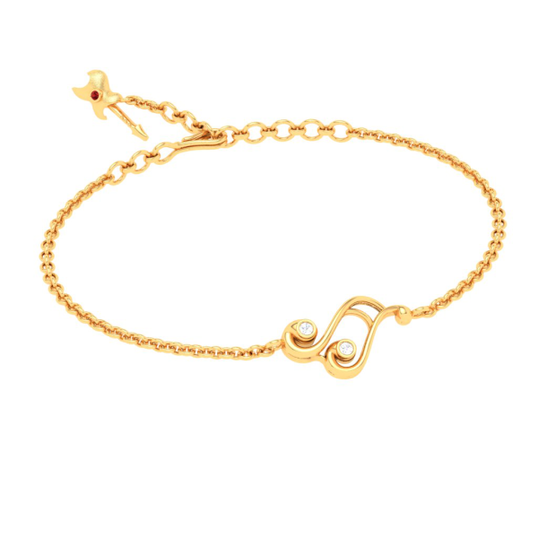 18KT Musical Note Gold Bracelet From Diamond Collection Online Sale