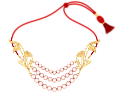 14k Gold Necklace Design With Pink Beads Online