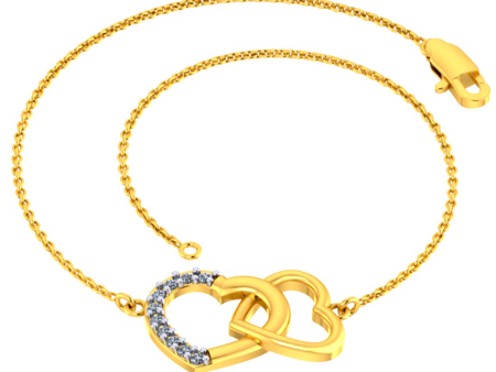 Elegant 18k Heart Loop Bracelet For Women From Pc Chandra Jewellers For Cheap