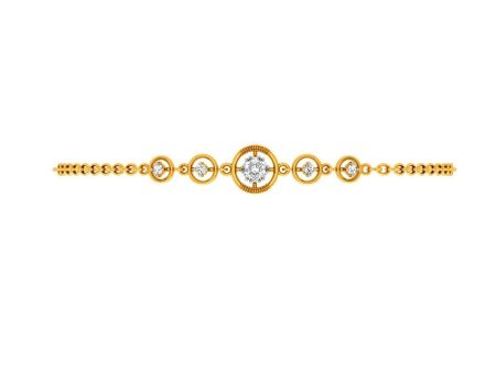 Circular Gold And Diamond Bracelet Supply