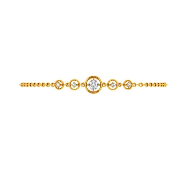 Circular Gold And Diamond Bracelet Supply