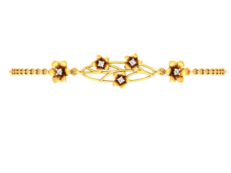 Flower Motif Diamond Bracelet Hot on Sale