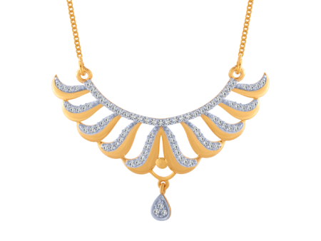 14KT (585) Yellow Gold And American Diamond Chain For Women Online