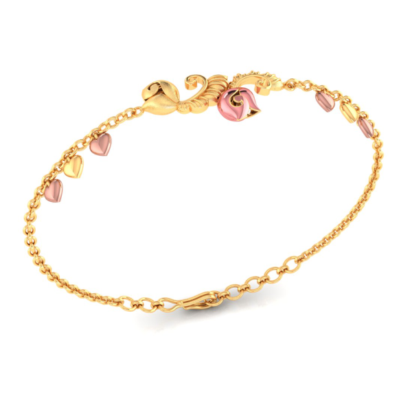 14k Gold Regal Pink Bracelet on Sale