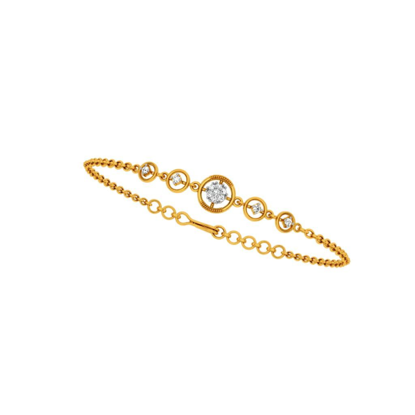 Circular Gold And Diamond Bracelet Supply