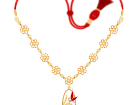 14k Bird Themed Gold Necklace Design For You For Discount