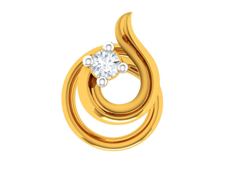 18KT Festive Season Special Gold Diamond Nose Pin For Discount