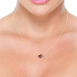 Heart-shaped 14k Gold Pendant With Diamond And Ruby Detailing For Sale