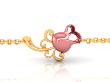 14k Gold Pink Yellow Bracelet Online Hot Sale