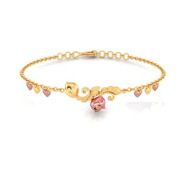 14k Gold Regal Pink Bracelet on Sale