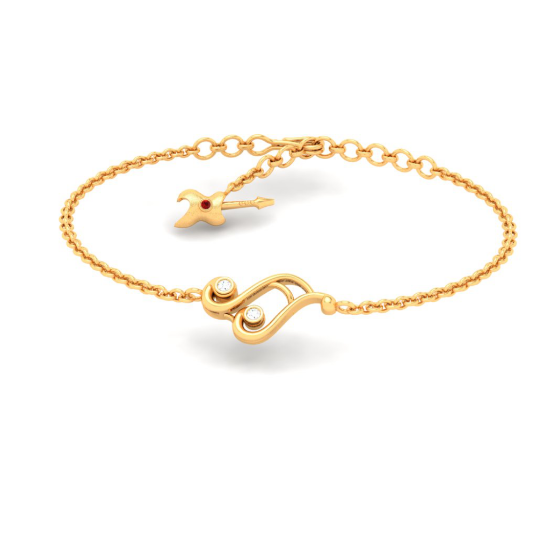 14KT Musical Note Gold Bracelet From Amazea Collection Sale