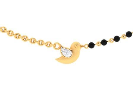 18k Bird Shaped Pc Chandra Diamond Mangalsutra Online now