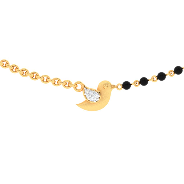 18k Bird Shaped Pc Chandra Diamond Mangalsutra Online now