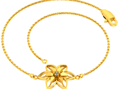 Gorgeous 18k Gold Flower Design Diamond Bracelet For Women From Diamond Collection Pc Chandra Supply