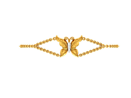 Golden Butterfly Diamond Bracelet Online now