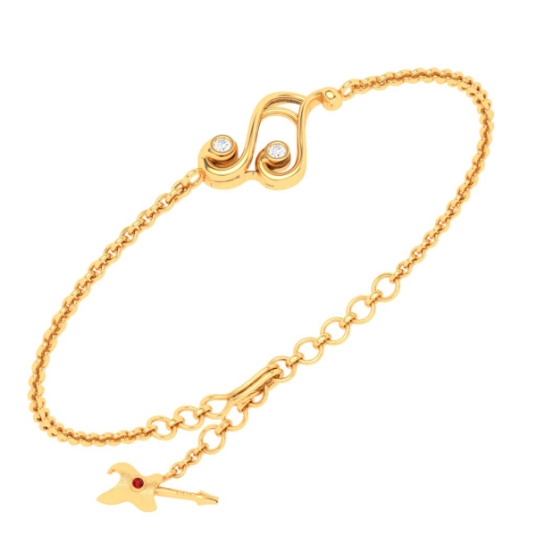 18KT Musical Note Gold Bracelet From Diamond Collection Online Sale