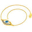 Chic And Stylish 18k Gold And Diamond Studded Evil Eye Bracelet For Women Pc Chandra Diamond Collection For Discount