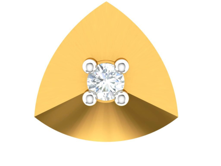 18KT Impeccable Gold & Diamond Nose Pin For Every Occasion Hot on Sale