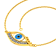 Chic And Stylish 18k Gold And Diamond Studded Evil Eye Bracelet For Women Pc Chandra Diamond Collection For Discount