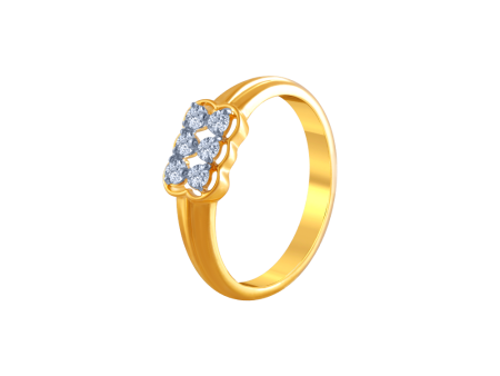 18k (750) Yellow Gold And Diamond Ring For Men Discount