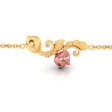 14k Gold Regal Pink Bracelet on Sale