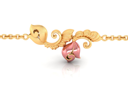 14k Gold Regal Pink Bracelet on Sale