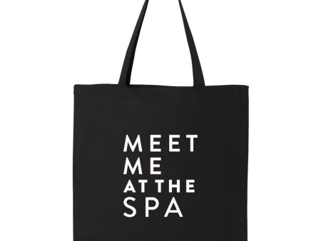 Meet Me at the Spa Tote Bag - Block Letter Style | Lucky Owl Online Hot Sale