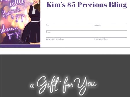 Kim s $5 Precious Bling Gift Card Supply