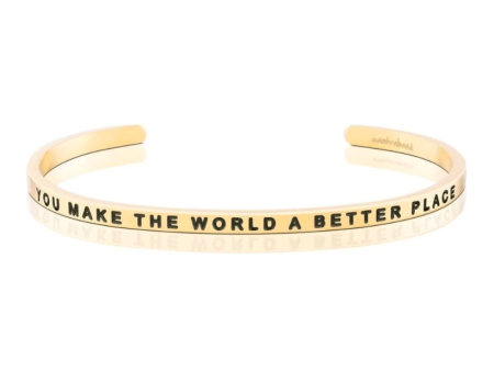 You Make The World A Better Place Bracelet | Mantraband Hot on Sale