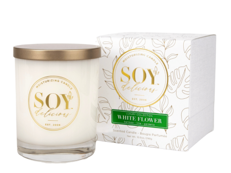 White Flower Full Size Candle | Soy Delicious Hot on Sale