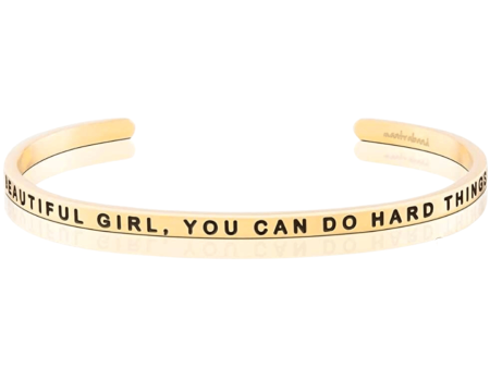 Beautiful Girl, You Can Do Hard Things Bracelet | Mantraband on Sale