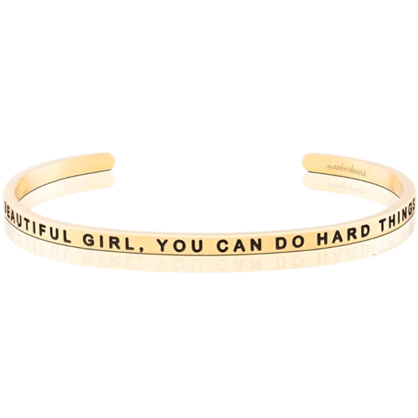 Beautiful Girl, You Can Do Hard Things Bracelet | Mantraband on Sale