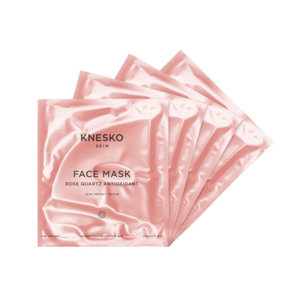 Rose Quartz Antioxidant Face Mask - 4 Pack | Knesko For Discount