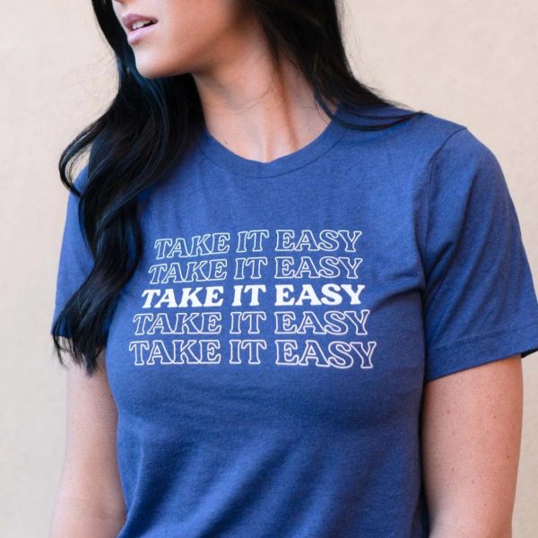 Take It Easy Unisex Crew Neck T-Shirt | Lucky Owl Online Hot Sale