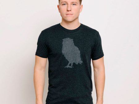 Distressed Owl Men s T-Shirt | Lucky Owl For Discount