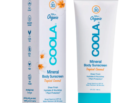 Mineral Body Organic Sunscreen Lotion SPF 30 - Tropical Coconut | COOLA Online Sale