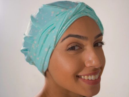 Hair Turban in Mint Splatter | D Hair Hot on Sale