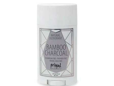 Natural Deodorant 2.65 oz. - BAMBOO CHARCOAL | Primal Elements Online Hot Sale