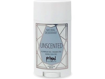 Natural Deodorant 2.65 oz. - UNSCENTED | Primal Elements For Cheap