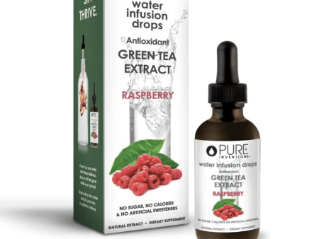 Antioxidant Green Tea Extract Water Infusion Drops - Raspberry | Pure Inventions Online